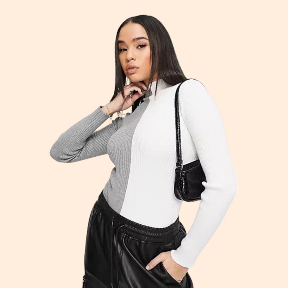 4th Reckless Gray White Bodysuit